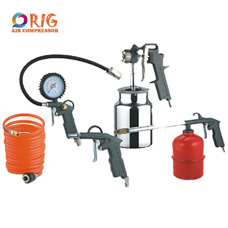 1/2 air compressor flexible hose 5pcs kits with spray gun and air gun SP-001